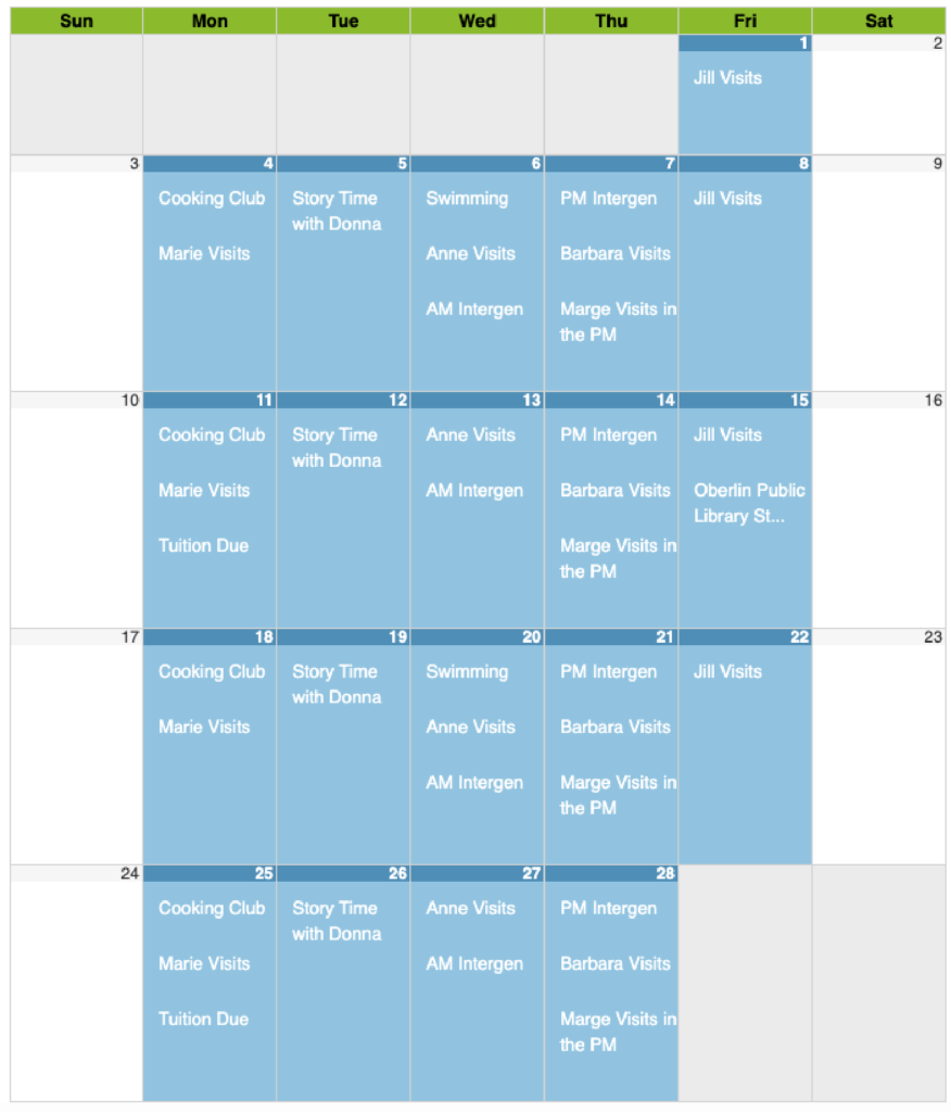 Hours and Calendar – Kendal Early Learning Center